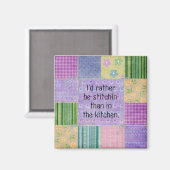 Quilter's Patchwork Koelkast Magnet (Voorkant / Achterkant)