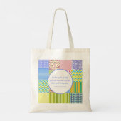 Quilters Patchwork Quiltwinkel Promotie Tote Bag (Achterkant)