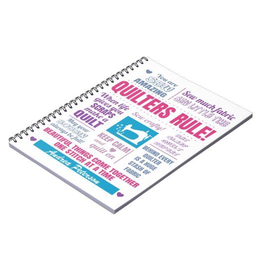 Quilters Quilting Quote Notitieboek (Linkerzijde)