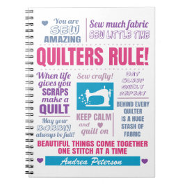 Quilters Quilting Quote Notitieboek