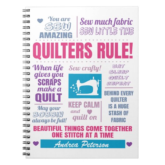 Quilters Quilting Quote Notitieboek (Voorkant)