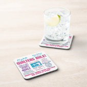 Quilters Quilting Quottes Bier Onderzetter (Rechterzijde)