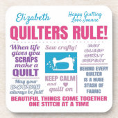 Quilters Quilting Quottes Bier Onderzetter (Voorkant)
