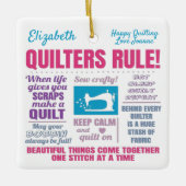 Quilters Quilting Quottes Keramisch Ornament (Voorkant)