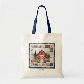Quilter's Red Barn Neppatchwork Tote Bag
