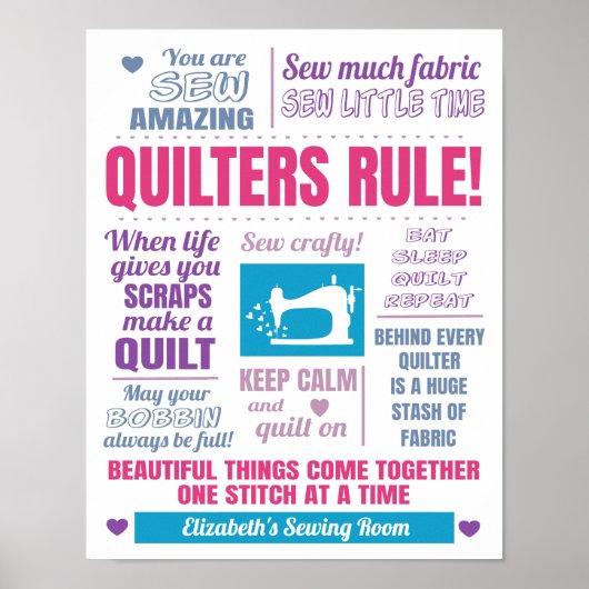 Quilters Rule Quilting Poster (Voorkant)