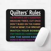 Quilters Rules Muismat (Met muis)