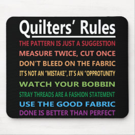 Quilters Rules Muismat