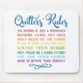 Quilter's Rules Muismat (Voorkant)