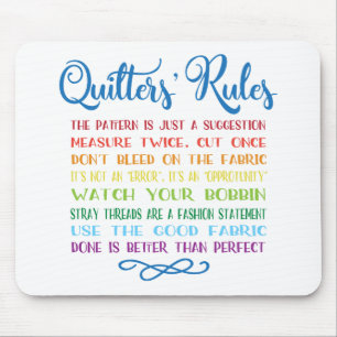 Quilter's Rules Muismat