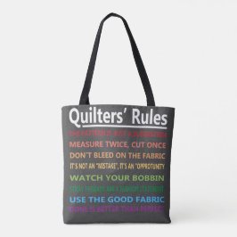 Quilters Rules Tote Bag