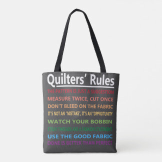 Quilters Rules Tote Bag