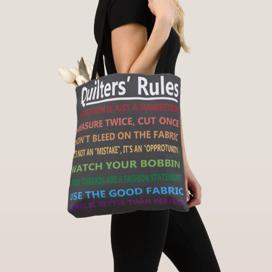 Quilters Rules Tote Bag (Dichtbij)
