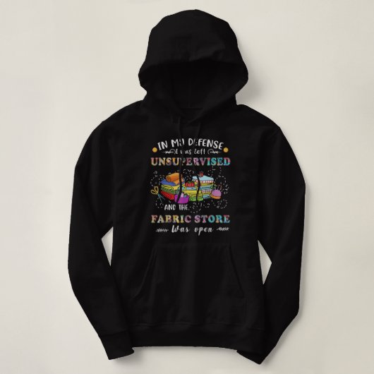 Quilters voor ongecontroleerde Fabric Store Quilte Hoodie (Design voorkant)