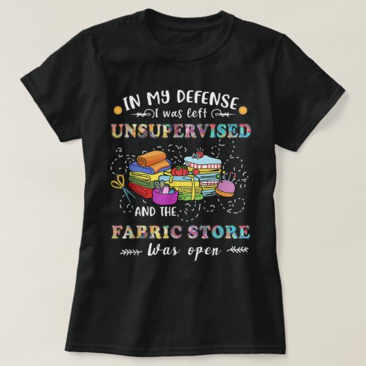Quilters voor ongecontroleerde Fabric Store Quilte T-shirt (Design voorkant)