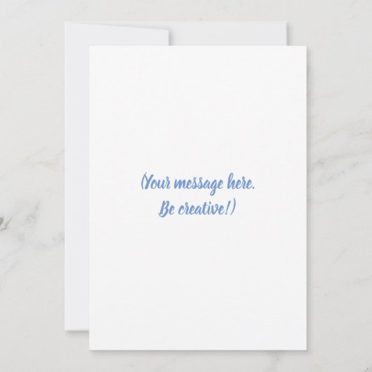 Quiltie red head, 5x7 flat card kaart (Achterkant)