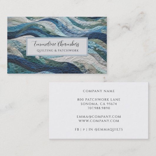Quilting And Patchwork Design Visitekaartje (Voorkant / Achterkant)