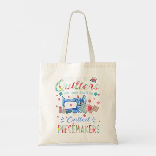 Quilting Blessed Are The Quilters Called Piecemake Tote Bag (Achterkant)