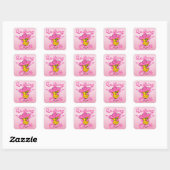 Quilting Chick #8 Vierkante Sticker (Vel)