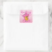 Quilting Chick #8 Vierkante Sticker (Tas)