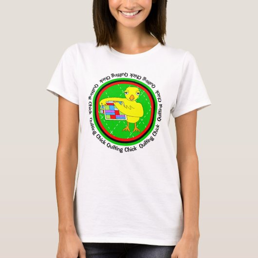Quilting Chick Circle T-shirt (Voorkant)