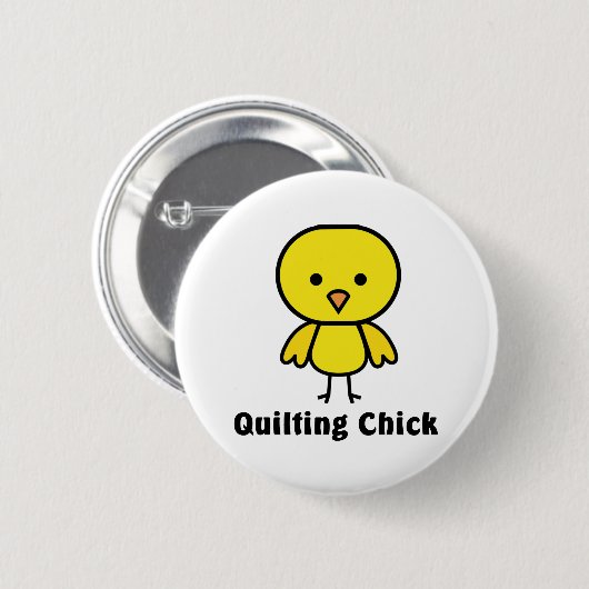 Quilting Chick Ronde Button 5,7 Cm (Voorkant /achterkant)