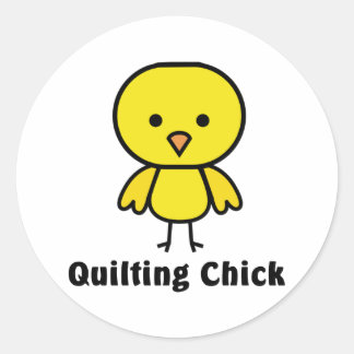 Quilting Chick Ronde Sticker