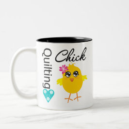 Quilting Chick Tweekleurige Koffiemok