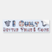 Quilting Cook Bumpersticker (Voorkant)