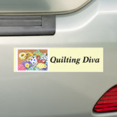 Quilting Diva Bumpersticker (Op auto)