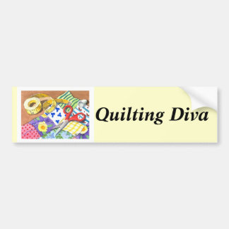 Quilting Diva Bumpersticker