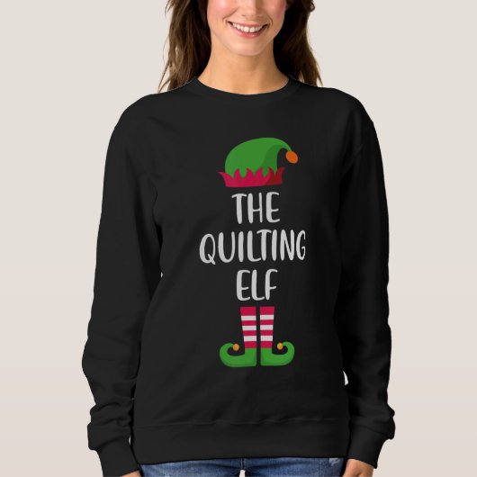 Quilting Elf Family Matching Group Christmas  Paja Trui (Voorkant)