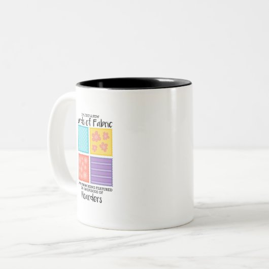 Quilting - enkele niveaus van verbinding weg tweekleurige koffiemok (Voorkant links)