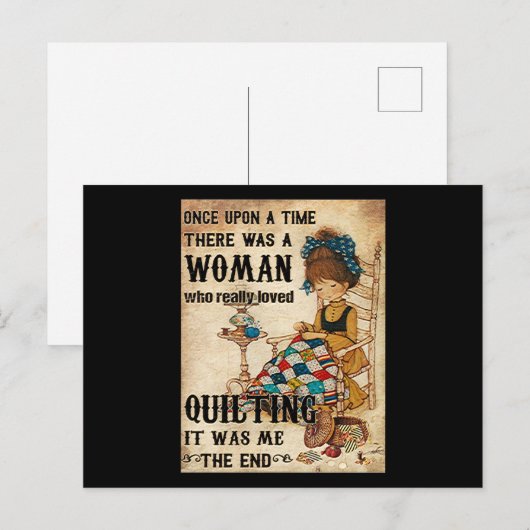 Quilting Gifts | Het was mij het einde Briefkaart (Voorkant / Achterkant)