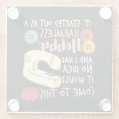 Quilting Glazen Onderzetter (Achterkant)