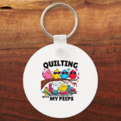 Quilting Hanging With My Funny Women Toddler Kids Sleutelhanger (Voorkant)