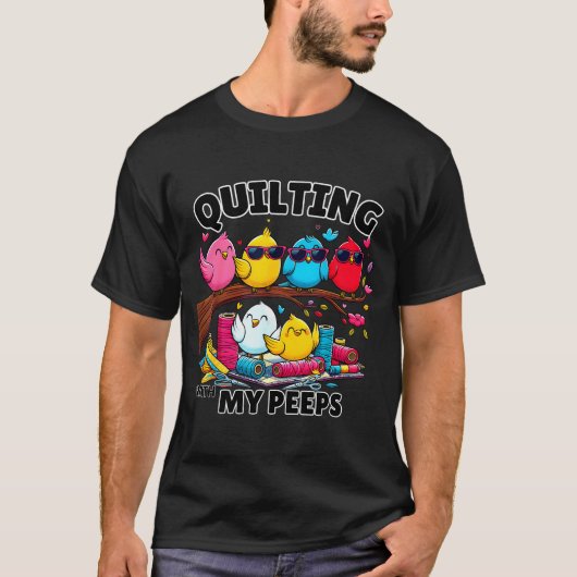 Quilting Hanging With My Funny Women Toddler Kids T-shirt (Voorkant)