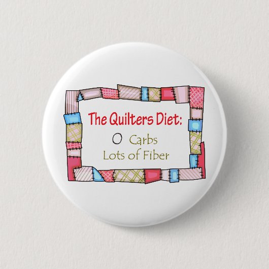 QUILTING-HUMOR RONDE BUTTON 5,7 CM (Voorkant)