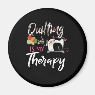 Quilting is mijn therapie Funny Gift Quilting Lo Magneet