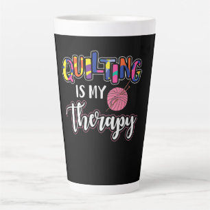 Quilting is mijn therapie Funny Quilting Lover G Latte Mok