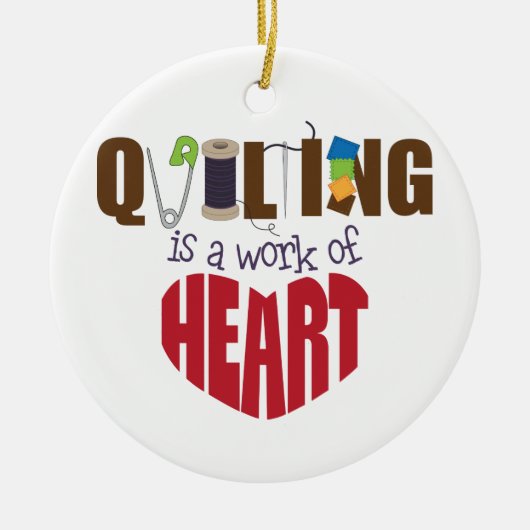 Quilting Keramisch Ornament (Voorkant)
