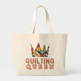 Quilting Koningin - Grappige Quilter - Quilting Li Grote Tote Bag