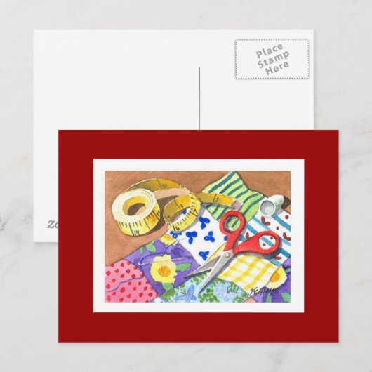 Quilting Notions Briefkaart (Voorkant / Achterkant)