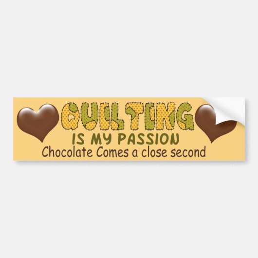 Quilting Passion Bumpersticker (Voorkant)