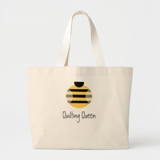 Quilting Queen Grote Tote Bag (Voorkant)