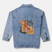 Quilting Queen Monogram Denim Jas Denim Jacket (Achterkant)