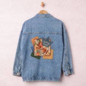 Quilting Queen Monogram Denim Jas Denim Jacket (Hangar)