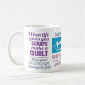 Quilting Quotes gepersonaliseerd Koffiemok (Links)