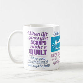 Quilting Quotes gepersonaliseerd Koffiemok