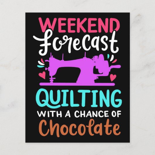 Quilting Sewing Chocolate - Chocolate Lover Gift Flyer (Voorkant)